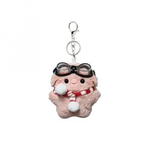 Плюшевый кулон Pilot Piglet Charm Dolls высотой 11 см HAKASSA ORIGINALS, белый