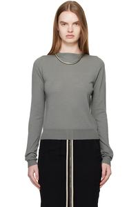 Rick Owens Хаки храмовый байкерский свитер уровня