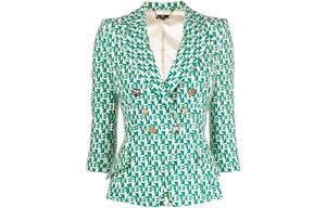 Elisabetta Franchi Женский деловой костюм зеленого цвета, Green