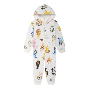 Флисовый комбинезон на молнии для девочек Bluey, Off white