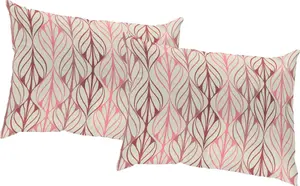 Декоративная подушка Adam "Cushion Cover Wave", экологически чистый материал из натурального хлопка, чехол без наполнителя, 1 шт 50х50 см, розовый/красный