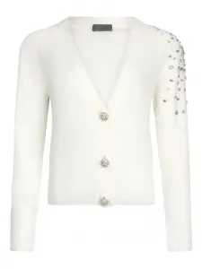 Кардиган, украшенный стразами LIU JO, белый