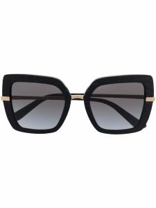 Dolce & Gabbana Eyewear солнцезащитные очки в квадратной оправе, черный