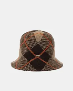 Клош из тартана Nine West, темно-коричневый