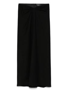 A.M.G. юбка миди со сборками, черный