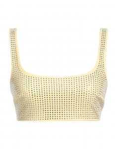 Кроп-топ Patrizia Pepe, желтый