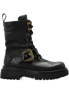 Байкерские ботинки на шнуровке Versace Jeans Couture, черный