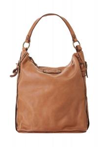 Сумка через плечо, натуральная кожа, производство Италия Cluty, цвет Cognac