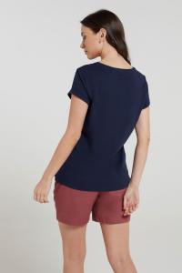 Дышащая легкая хлопковая футболка свободного кроя с короткими рукавами Bude Mountain Warehouse, синий