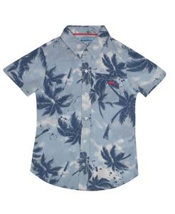 Классическая тканая рубашка на пуговицах для мальчиков Tommy Bahama, Blue palms
