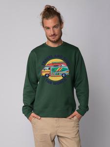 Толстовка wat? Apparel Travel and surf, цвет bottle green