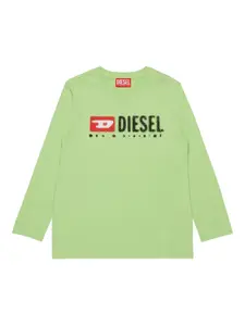 Футболка Tdrops с длинными рукавами и логотипом Diesel Kids, зеленый