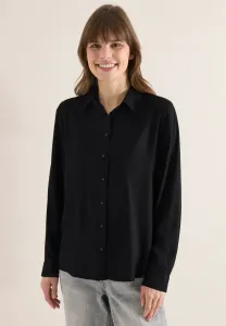 Однотонная блузка на пуговицах Cecil, Schwarz