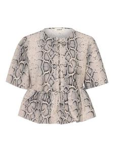 Топ Xala с принтом змеиной кожи и завязкой спереди Soaked In Luxury, Grey/Multi