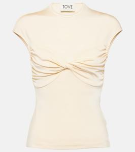 Топ Paola из джерси с оборками Tove, кремовый