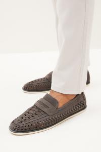 Плетеные мокасины Next, серый