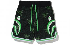 Bape повседневные шорты мужские ярко-зеленые A Bathing Ape, зеленый