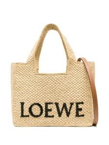 Сумка-тоут LOEWE из рафии, серый