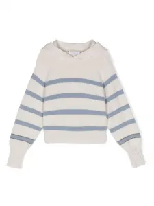 Кашемировый свитер с капюшоном Brunello Cucinelli Kids, нейтральный