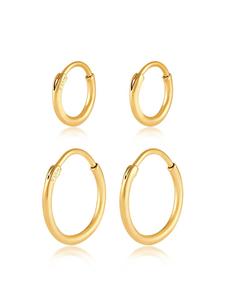 Elli Серьги из серебра 925 пробы с золотым покрытием