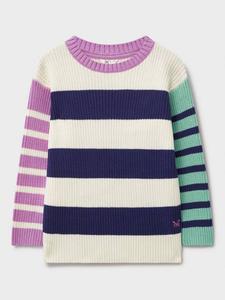 Детский джемпер с цветными блоками и полосками Crew Clothing, Multi/White