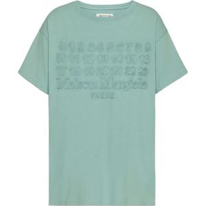 Футболка с логотипом Maison Margiela, светло-голубой