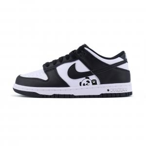 Nike Кроссовки для скейтбординга Dunk Cute Panda с нескользящей подошвой, устойчивые к истиранию, унисекс, черно-белые
