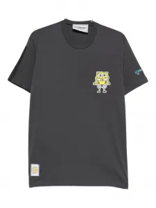 Футболка с мультяшным принтом и рукавами Iceberg, серый