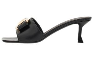 55-мм кожаные мюли с бантом Ferragamo, Black