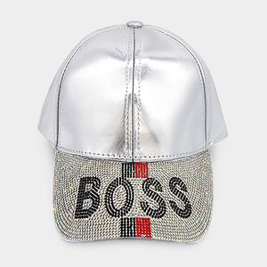 Бейсболка с надписью Bling Boss FASHNZFAB, серебряный