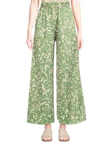 Широкие брюки с анималистичным принтом Renee C., цвет Sage Beige