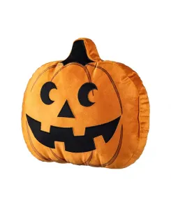Декоративная подушка в виде тыквы из ткани для осени и Хэллоуина, двусторонняя, 16" x 5" Glitzhome, multi