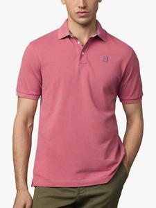 Классическая хлопковая поло с короткими рукавами Hackett London, Old Rose Pink