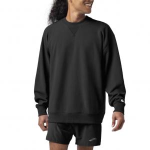 Brooks Толстовка унисекс, черные, с круглым вырезом, средней толщины