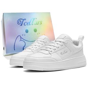 Кроссовки для скейтборда Unisex Low top White TCELLARS, Белый (Громовой Удар)