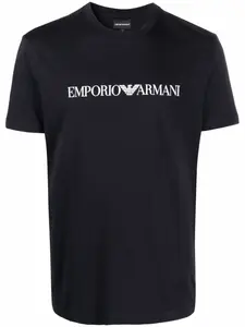 Футболка с логотипом EMPORIO ARMANI, синий