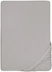 Простыня Biberna на подкладке "Пепе", мягкая махровая ткань стрейч 140-160х200 см, 1 шт., цвет sturmgrau