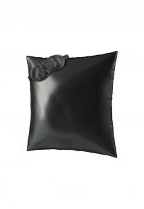 Чёрный набор наволочка + маска для сна Ailoria (80x80)