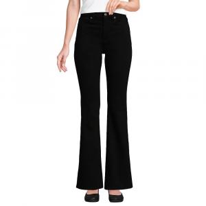 Женские расклешенные джинсы скинни Lands End с высокой посадкой Lands' End, черный