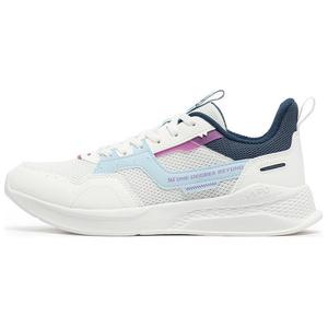 Легкие удобные противоскользящие устойчивые к истиранию дышащие низкие повседневные кроссовки женские бело-голубые 361°