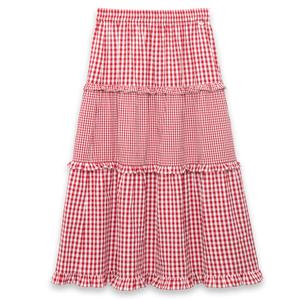 Повседневная длинная юбка женская KIRSH, красный