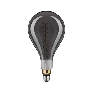 Светодиодная лампа BigDrop 200 лм 1800K дымчатая 7Вт двойная спираль 230В Филамент 1 шт. Paulmann, антрацит