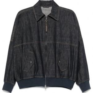 Brunello Cucinelli Застёгивающаяся на молнию джинсовая куртка, Indigo