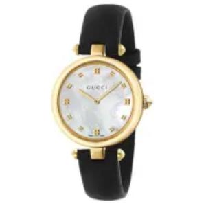 Часы Gucci Diamantissima 32 мм, арт. YA141404, перламутр/золото/черный