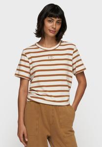 Футболка 10DAYS Print T-shirt, Ecru Suede/Cognac