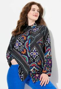 Блузка на пуговицах MIXED  Ulla Popken, черный