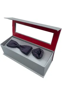 Галстук-бабочка Cinque (комплект, 2 шт.), из чистого шелка, темно-синий