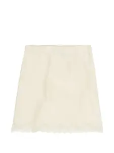 Юбка миди с кружевным подолом Bimba Y Lola, бежевый