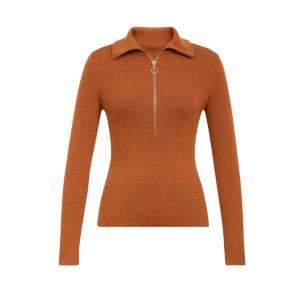 Свитер шерстяной Deep Breath с лацканами, желтый / бежевый