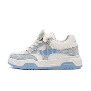 HUANQIU Мужские легкие низкие скейтерские кроссовки с увеличенной высотой посадки - бежево-голубые (со скрытой платформой), цвет Beige Blue (Hidden Wedge)